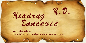 Miodrag Dančević vizit kartica